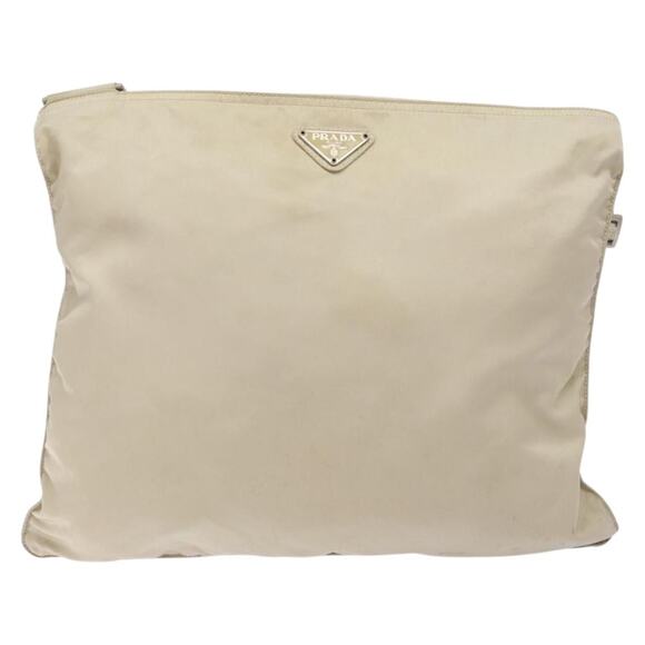 PRADA Shoulder Bag Nylon Beige - Picture 2 of 9